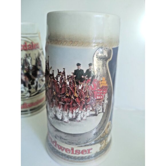 Two Budweiser Clydesdale Collectible Beer Steins Brazil & West Germany - Picture 4 of 16